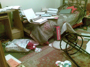 Nafiseh Azad's raided home