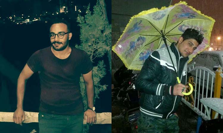 Vahid Heydari (right) and Sina Ghanbari killed in the detention center