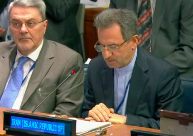 The head of the Welfare Organization of Iran Anoushirvan Mohseni-Bandpey at the annual Conference of State Parties to the Convention on the Rights of Persons with Disabilities.