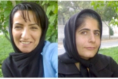 Sussan Razani and Shiva Kheirabadi Sussan Razani and Shiva Kheirabadi, courtesy of labourstart.org